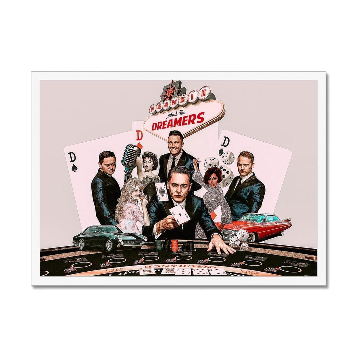 Frankie And The Dreamers Casino Framed Print | Art Prints A2 Landscape White Frame