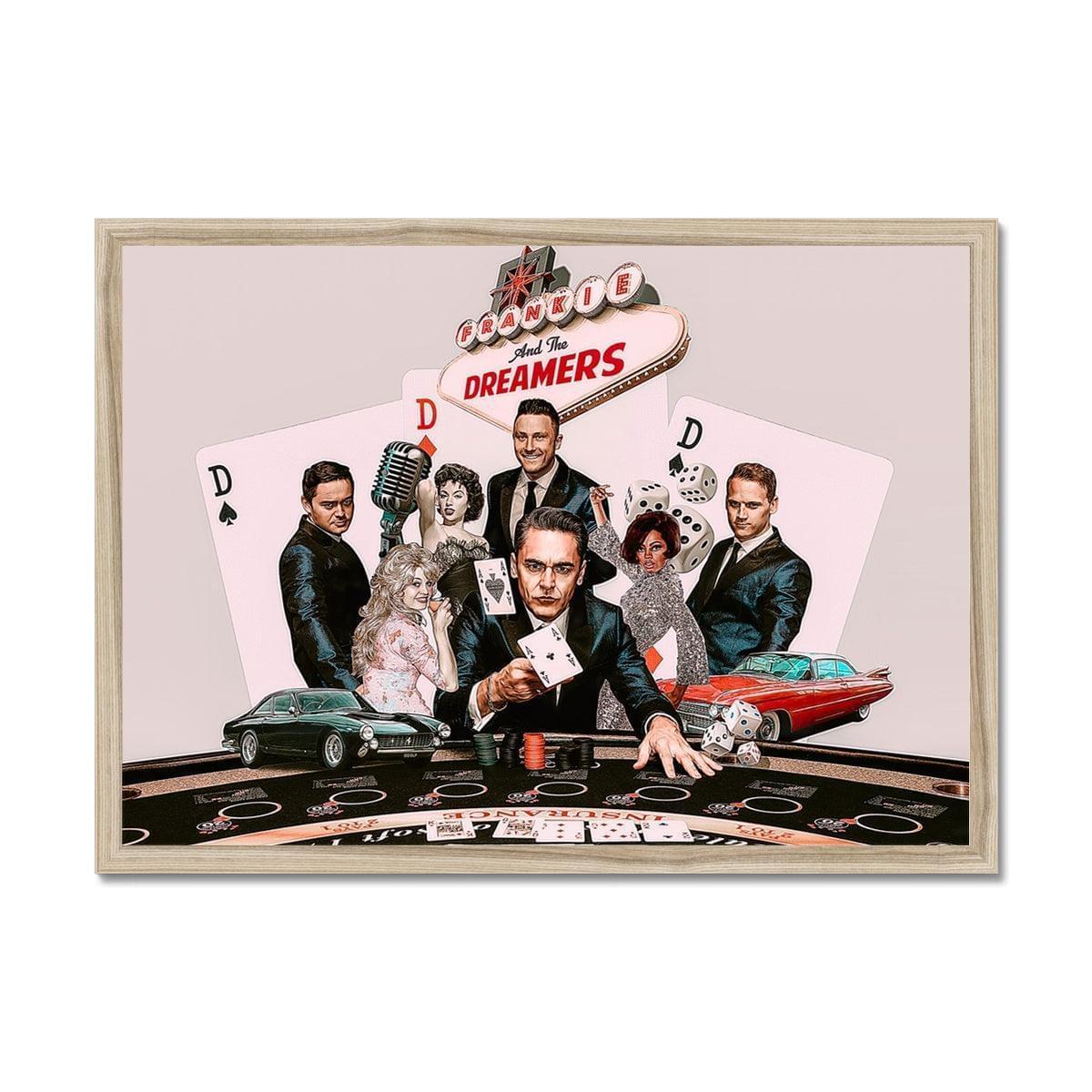 Frankie And The Dreamers Casino Framed Print | Art Prints A2 Landscape Natural Frame