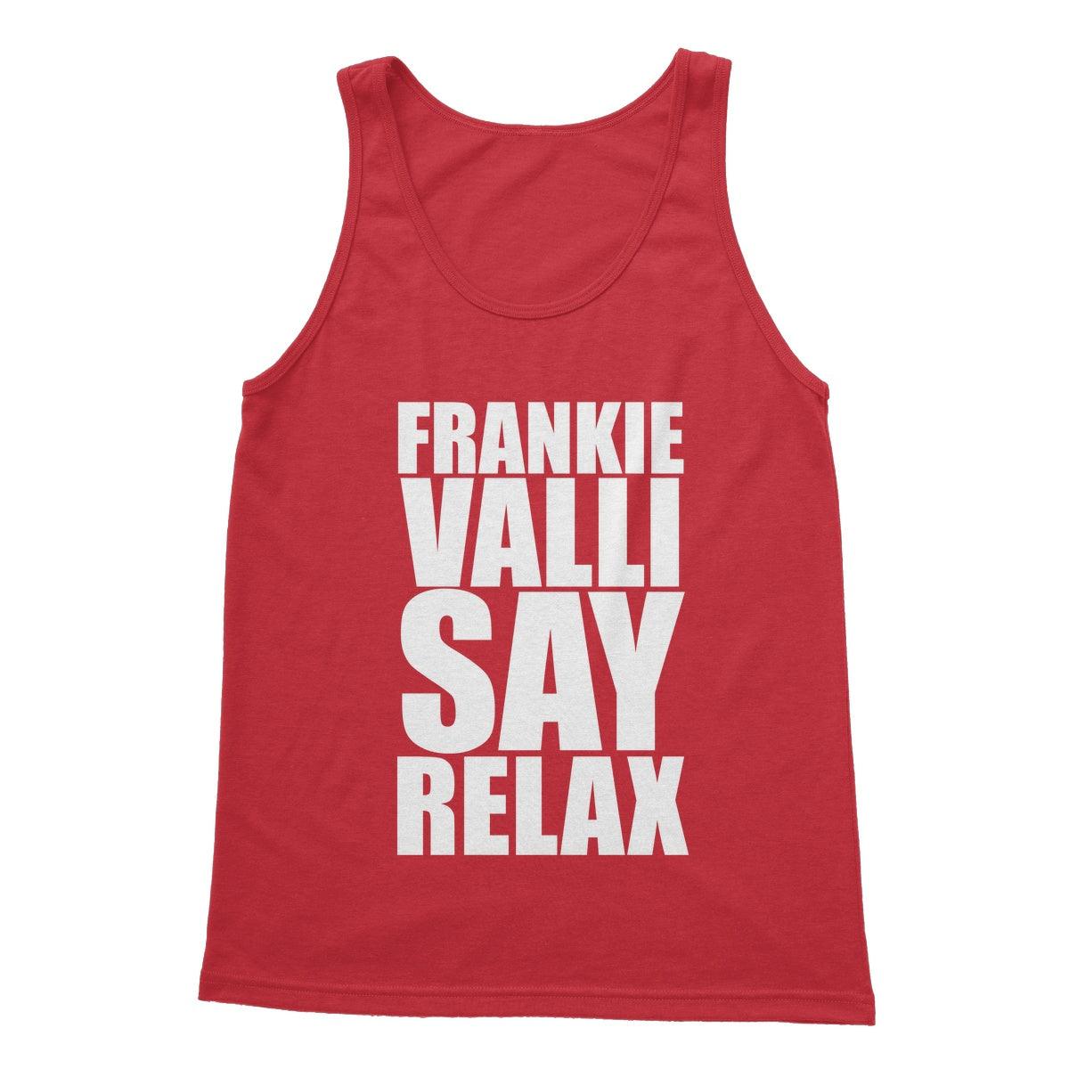 Frankie Valli Say Relax Softstyle Tank Top | Apparel Red
