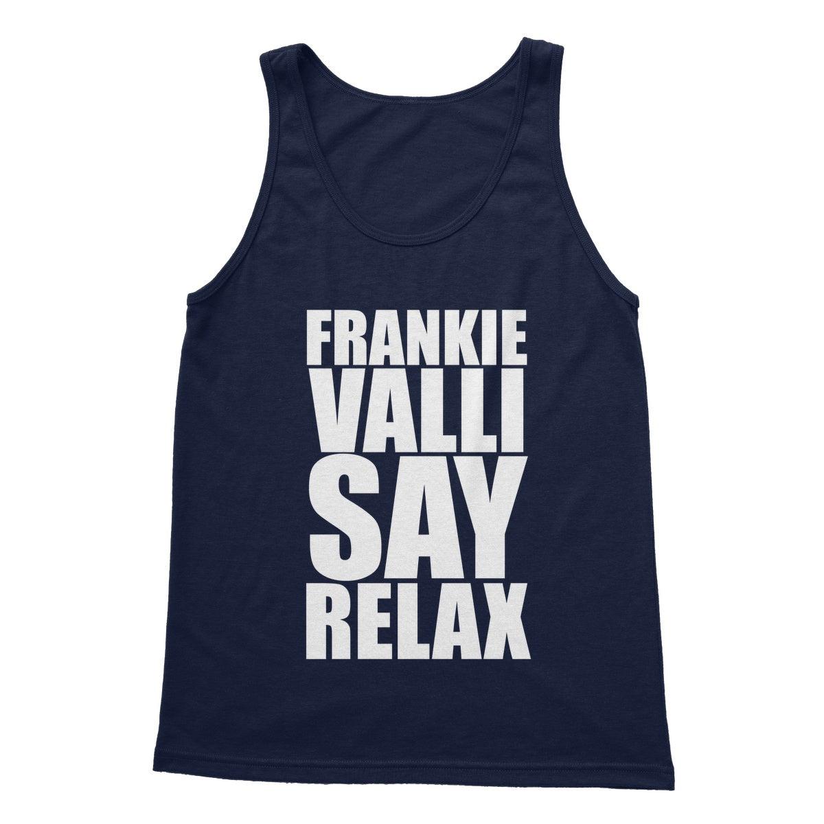 Frankie Valli Say Relax Softstyle Tank Top | Apparel Navy