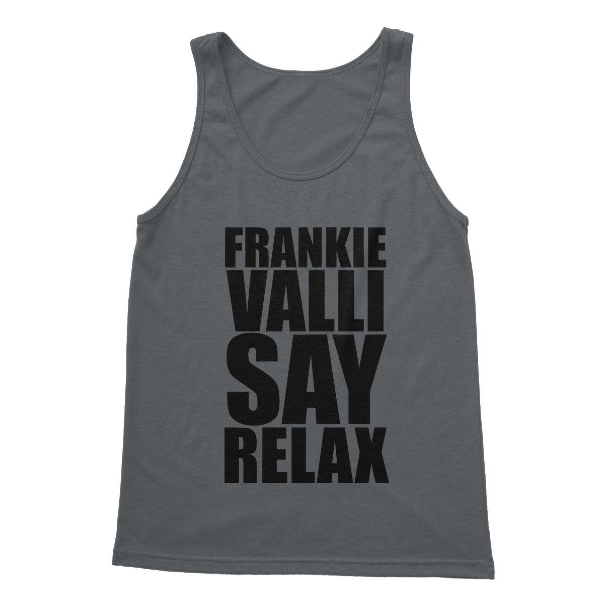 Frankie Valli Say Relax Softstyle Tank Top | Apparel Charcoal