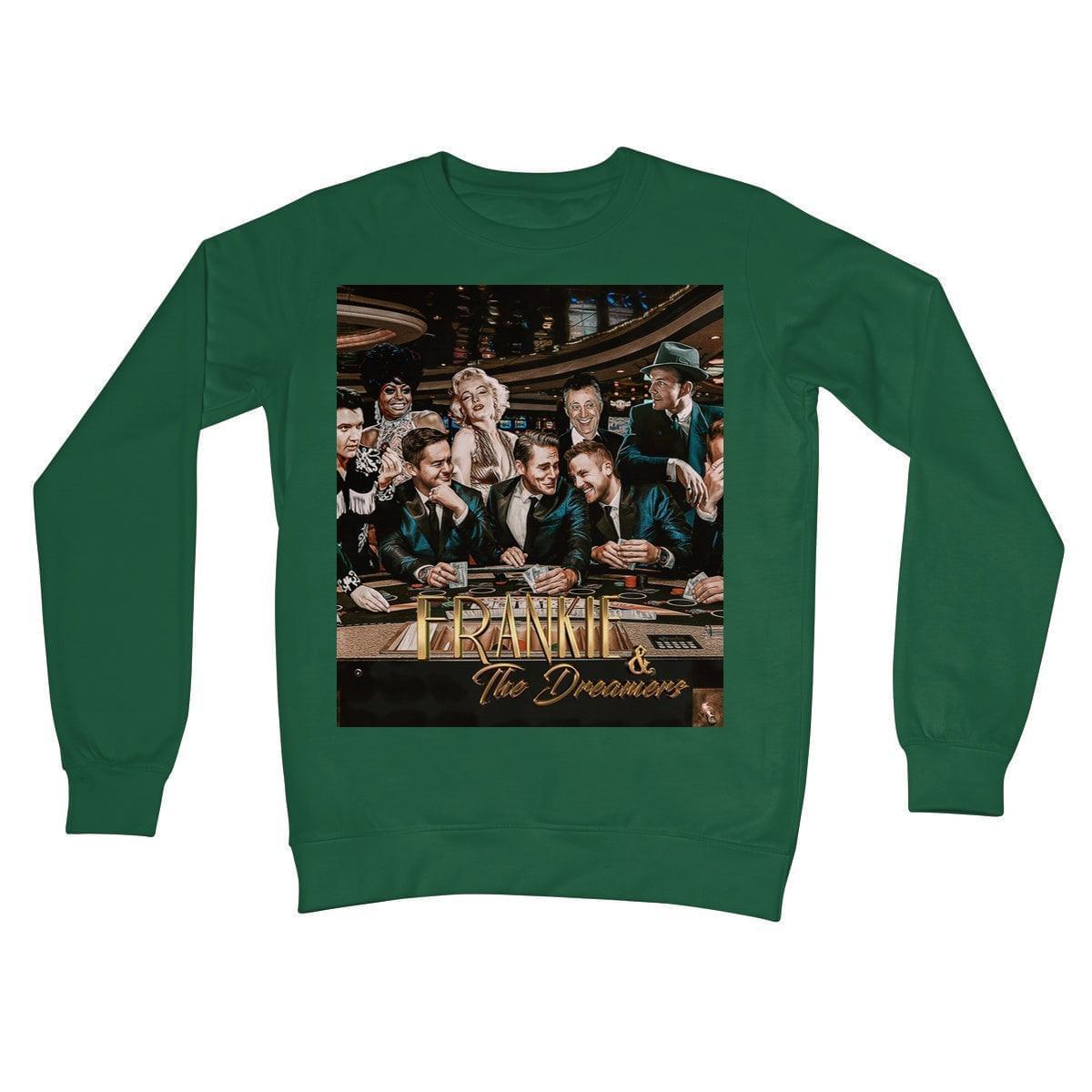 Frankie And The Dreamers Casino 2 Crew Neck Sweatshirt | Apparel Bottle Green