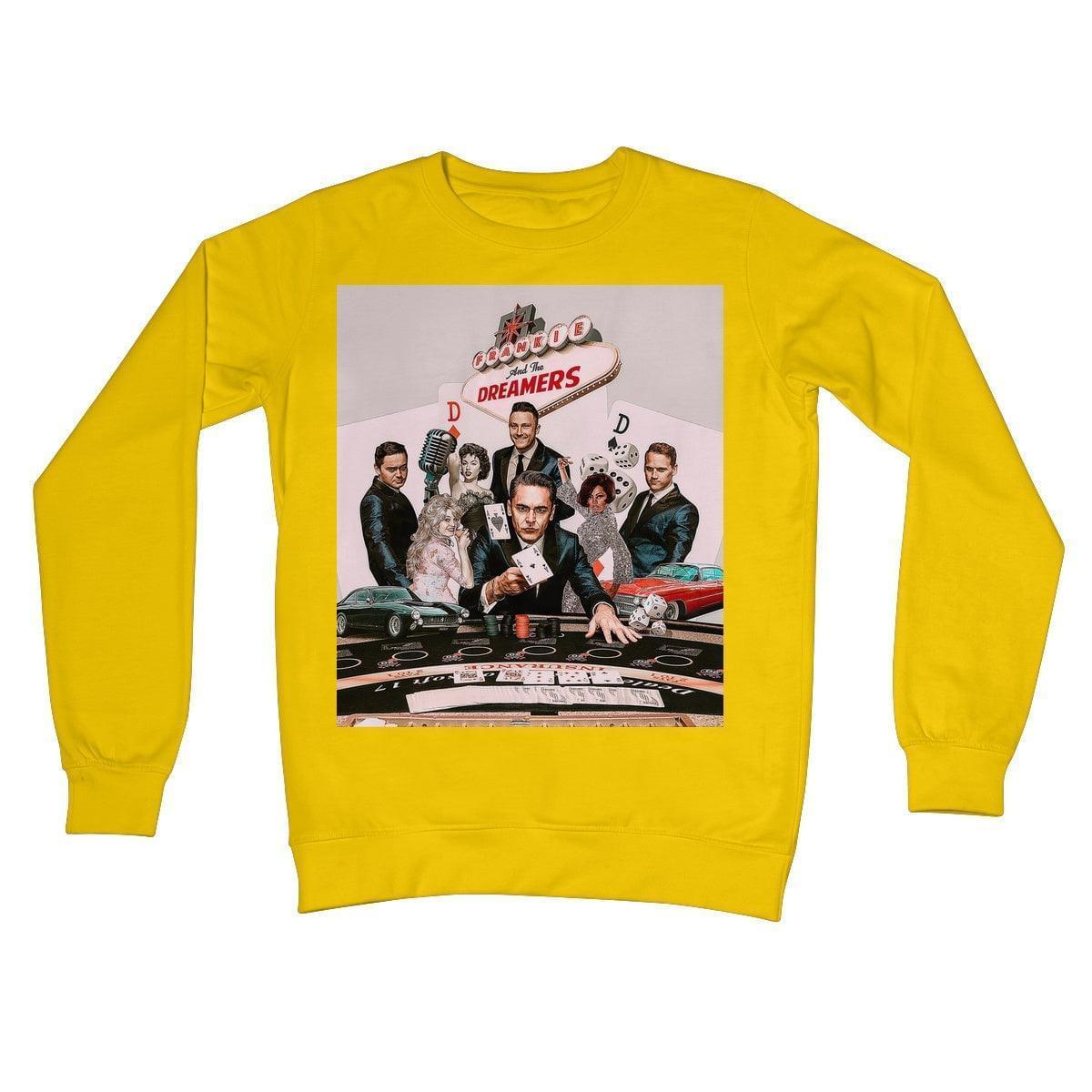 Frankie And The Dreamers Casino Crew Neck Sweatshirt | Apparel Sun Yellow