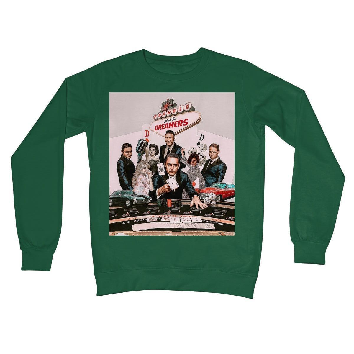 Frankie And The Dreamers Casino Crew Neck Sweatshirt | Apparel Bottle Green