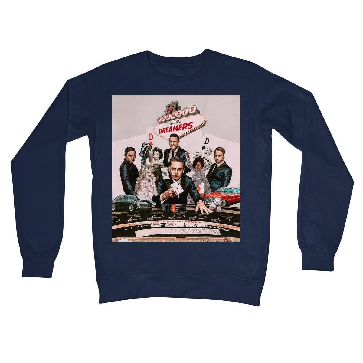 Frankie And The Dreamers Casino Crew Neck Sweatshirt | Apparel Oxford Navy