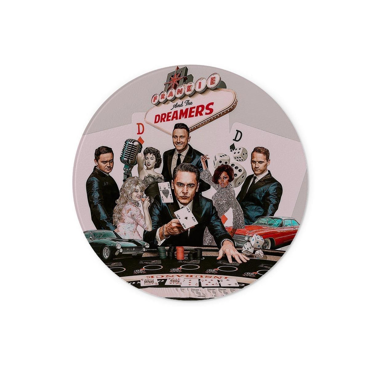 Frankie And The Dreamers Casino Glass Chopping Board | Homeware 12" Round